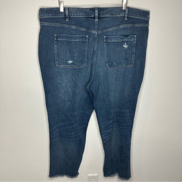 Lane Bryant distressed high rise girlfriend straight jeans signature fit size 24 - Picture 5 of 9